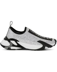 Dolce & Gabbana - Fast Sneakers With Fusible Rhinestones - Lyst
