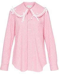 Comme des Garçons - Gingham-Check Peter Pan Collar Shirt - Lyst