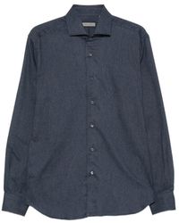 Corneliani - Spread-Collar Button-Down Shirt - Lyst