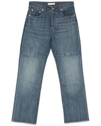 Wales Bonner - Patched Slub Wide-Leg Jeans - Lyst