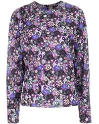 Isabel Marant - Floral-Print Stretch-Silk Blouse - Lyst