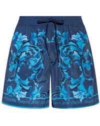 Versace Jeans Couture - Baroque-Print Drawstring Shorts - Lyst