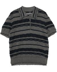 JNBY - Ruffle-Trim Striped Polo Top - Lyst