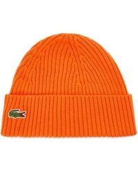 Lacoste - Beanie mit Logo-Stickerei - Lyst