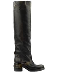 Elena Iachi - Buckled Leather Boots - Lyst