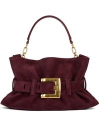 Balmain - Medium Anthem Suede-Leather Bag - Lyst