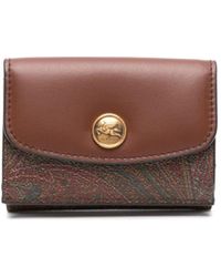 Etro - Paisley-jacquard Leather Wallet - Lyst