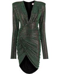 Alexandre Vauthier - Crystal-Embellished Wrap Dress - Lyst