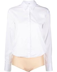 Wolford - London Shirt-style Body White - Lyst