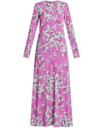 La DoubleJ - Swing Floral-print Maxi Dress - Lyst