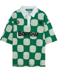 Barrow - Checkered Logo Polo Shirt - Lyst