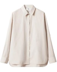 Maison Kitsuné - Vertical-Stripe Logo-Embroidered Shirt - Lyst