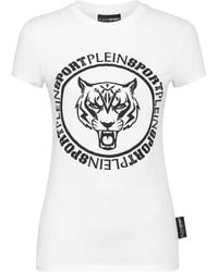 Philipp Plein - Logo-Print Cotton T-Shirt - Lyst