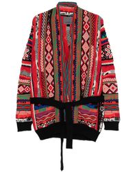Laneus - Belted Cardigan - Lyst