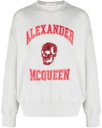 Alexander McQueen - Hoodie mit Logo-Stickerei - Lyst