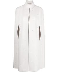 Peserico - Funnel-Neck Crystal-Embellished Cape - Lyst