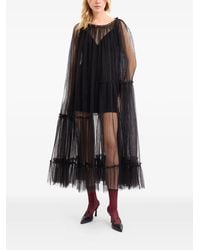 Gemy Maalouf - Robe Mi-Longue En Tulle À Pois - Lyst