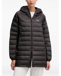 PUMA - Hooded Logo-Detail Puffer Jacket - Lyst