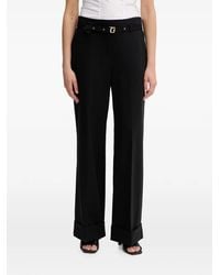 Guess - Belted Turned-Up Trousers - Lyst