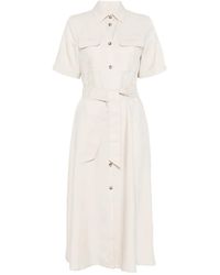 Woolrich - Tied-Waist Midi Dress - Lyst