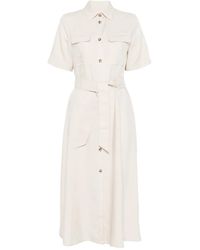 Woolrich - Midi-Jurk Met Gestrikte Taille - Lyst