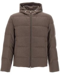 Eleventy - Quilted Cashmere Down Jacket - Lyst