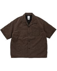 Visvim - Camicia Gessata A Maniche Corte - Lyst