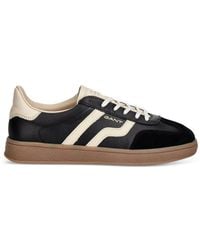 GANT - Leather-Panelled Sneakers - Lyst