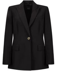 Marina Rinaldi - Single-Breasted Peaked-Lapels Blazer - Lyst