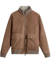 Woolrich - Chaqueta bómber con puños de canalé - Lyst