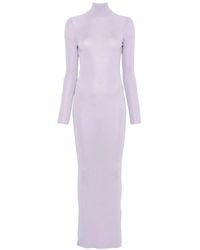 Self-Portrait - Fine-Knit Dress - Lyst