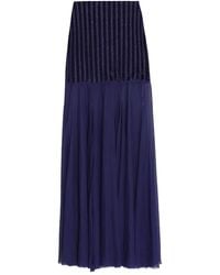 Amir Slama - X Astrid Striped-Panel Maxi Skirt - Lyst