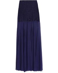 Amir Slama - X Astrid striped-panel maxi skirt - Lyst