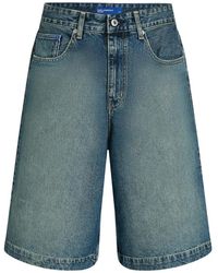 KARL LAGERFELD - Baggy Washed Denim Shorts - Lyst