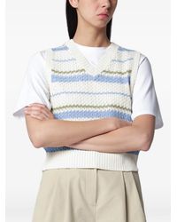 DUNST - Striped Chunky-Knit Vest - Lyst