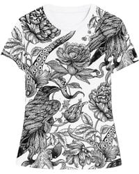 John Richmond - Floral-Print T-Shirt - Lyst