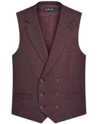 Luigi Bianchi - Double-Breasted Micro-Pattern Waistcoat - Lyst