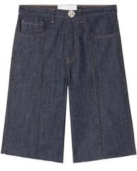AZ FACTORY - X Lutz Huelle Formal Knee-Length Denim Shorts - Lyst
