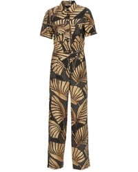 PT Torino - Leaf-Print Jumpsuit - Lyst