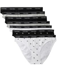 Calvin Klein - Lot De Sept Culottes À Taille À Logo - Lyst