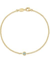Dower & Hall - Single-Aquamarine Dewdrop Chain Bracelet - Lyst
