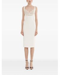 Nissa - Robe Mi-Longue À Détails En Dentelle - Lyst