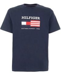 Tommy Hilfiger - Hilfiger Flag T-Shirt Met Grafische Print - Lyst
