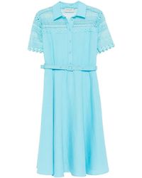 ERMANNO FIRENZE - Lace Belted Dress - Lyst
