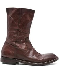 Moma - Leather Zip Boots - Lyst