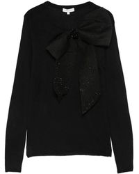 Paperlace - Bow-Detail Long-Sleeve Blouse - Lyst