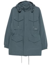 KENZO - Drawstring-Hem Hooded Parka Coat - Lyst