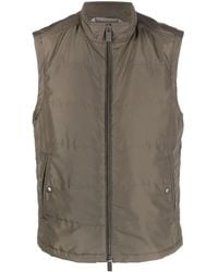 Canali - High-Neck Zip-Up Gilet - Lyst