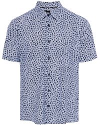 BOSS - Camisa con botones y estampado floral - Lyst