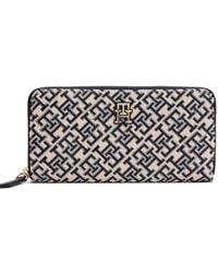 Tommy Hilfiger - Cartera con monograma y cremallera - Lyst